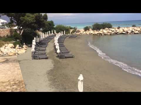 The beach at The Royal Apollonia hotel, Limassol Cyprus