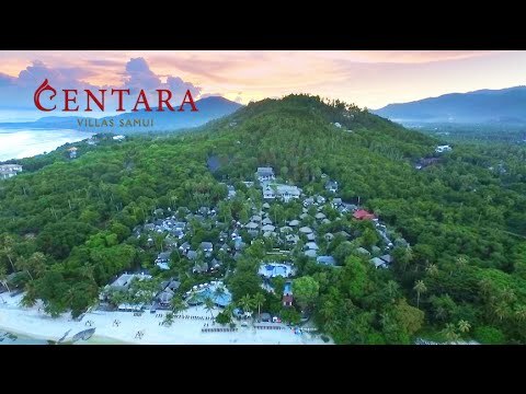 Видео с высоты птичьего  полете отеля Centara Villas Samui