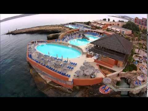 Ramla Bay Resort Malta Aerial Video August 2014